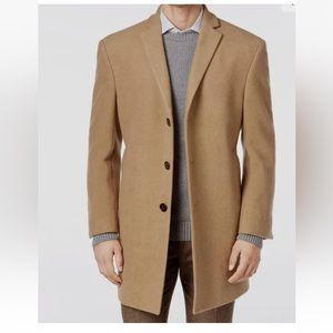 Calvin Klein men’s jacket - Button Up Prosper Overcoat Camel (48R)